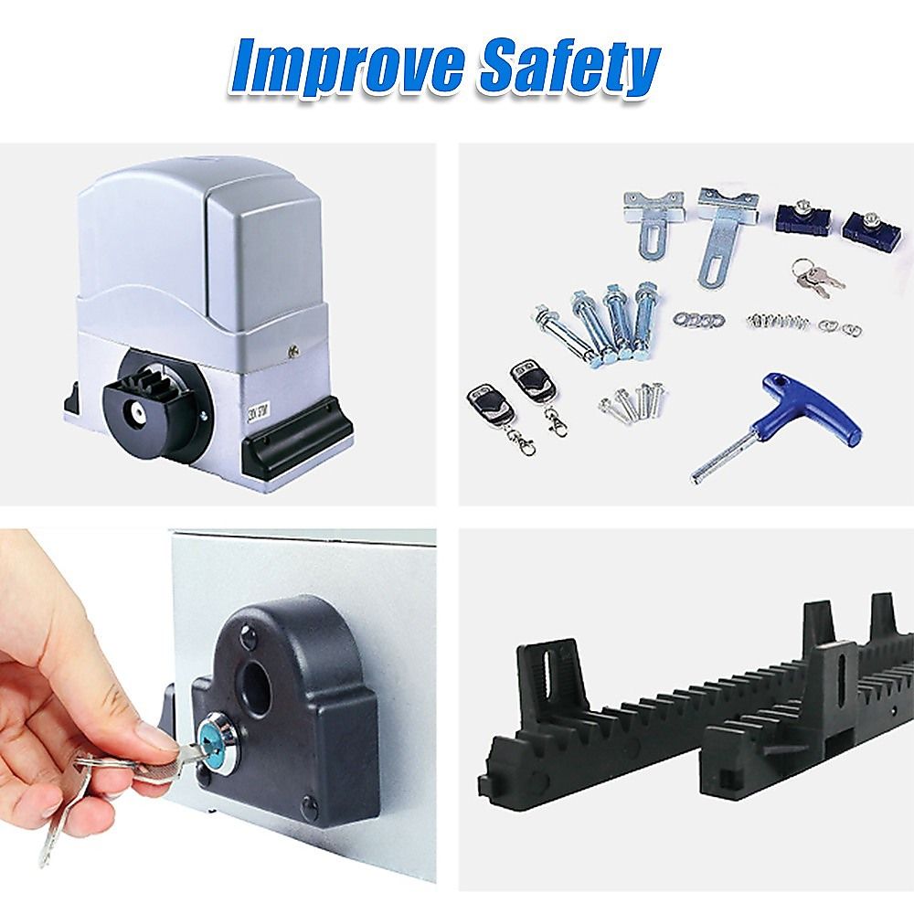 1200KG Auto Slide Sliding Gate Opener Automatic w 4m Rail