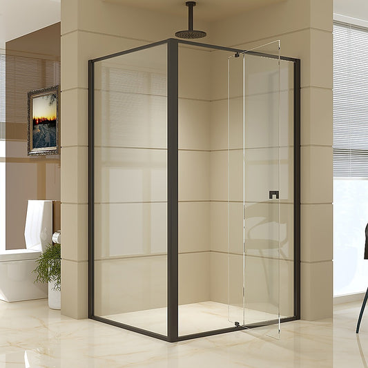 Semi Frameless Shower Screen (114~122)x 195cm & (98~101)x195cm Side AS/NZS Glass