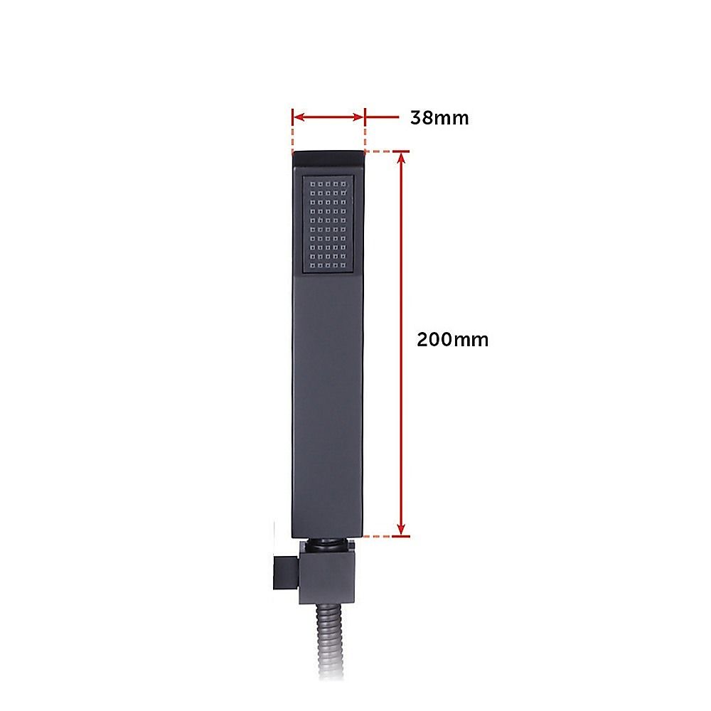 WELS 8" High-Pressure Square Dual Head Rain Shower Set with Handheld Faucet