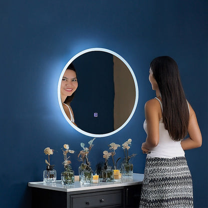 70cm LED Wall Mirror Bathroom Mirrors Light Decor Round