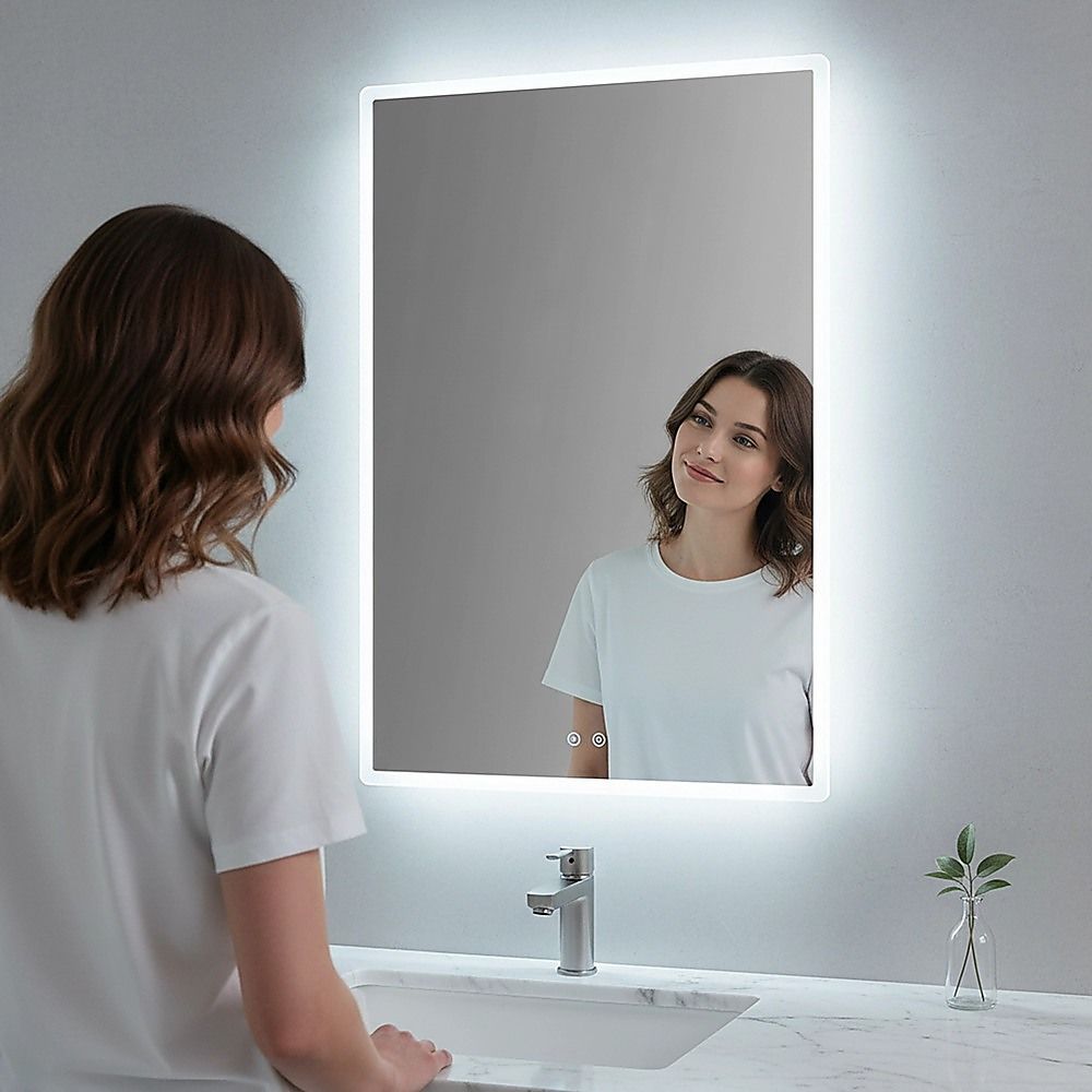 Smart Mirror Bathroom Vanity LED Lighted Wall Mirror 800x600mm