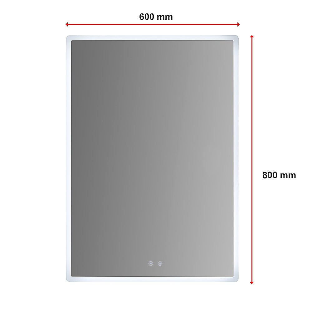 Smart Mirror Bathroom Vanity LED Lighted Wall Mirror 800x600mm