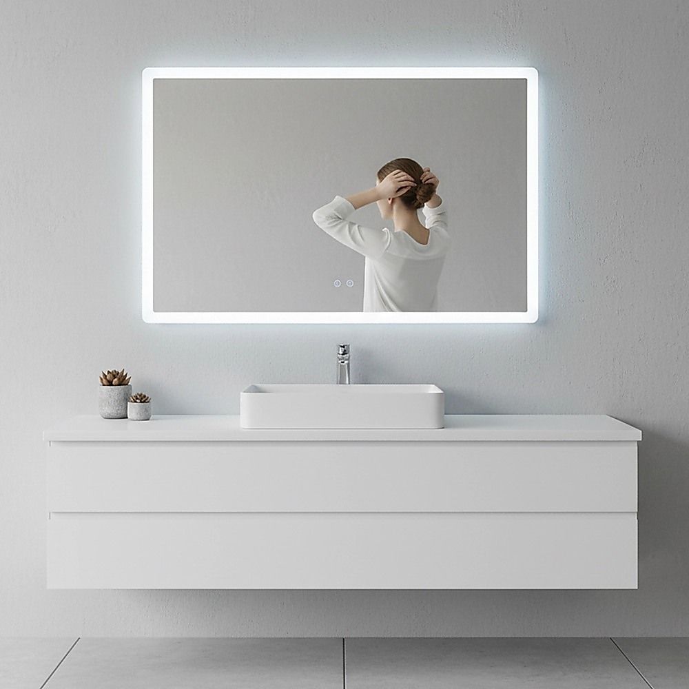 Smart Mirror Bathroom Vanity LED Lighted Wall Mirror 1000x700mm
