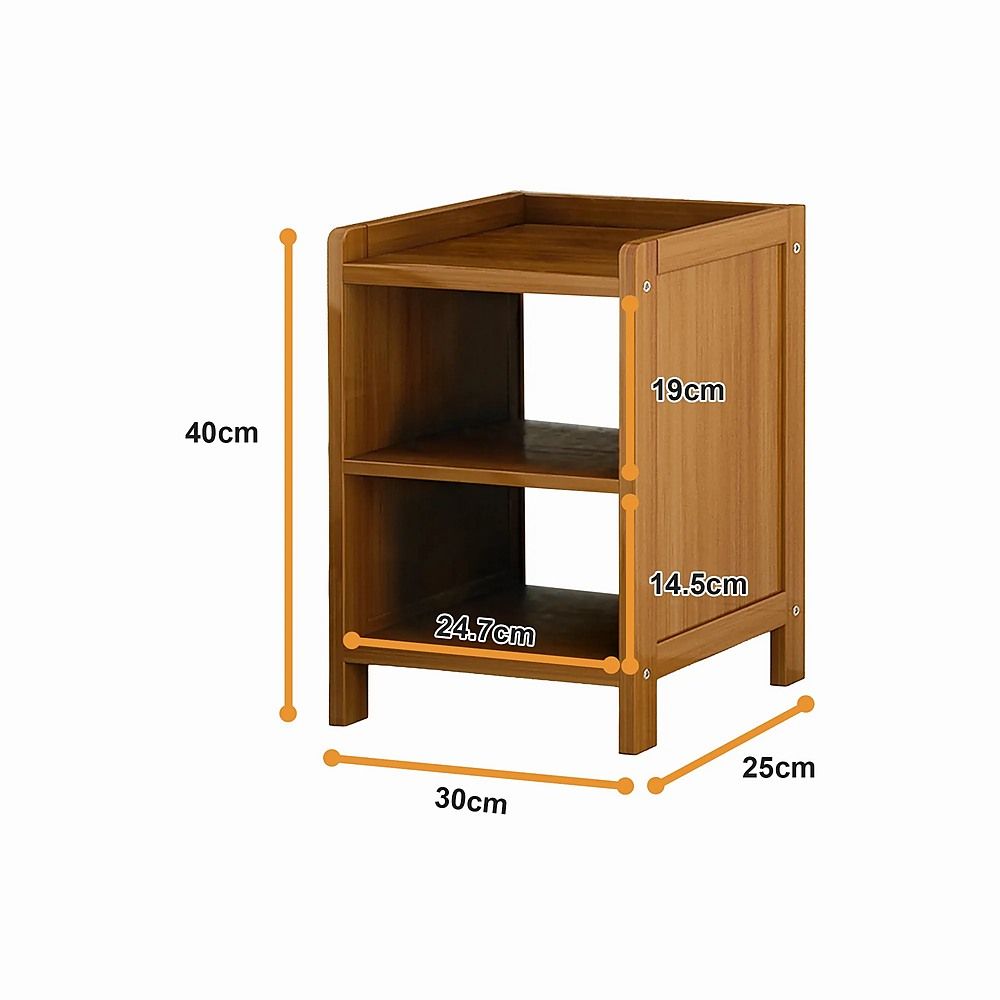 Bamboo Bedside Table Nightstand Storage Bedroom Sofa Side Stand