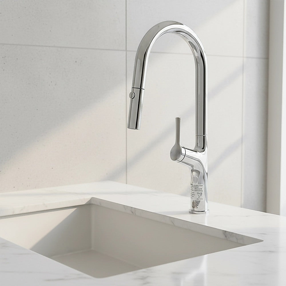 Kitchen Laundry Bathroom Basin Sink Pull Out Mixer Tap Faucet in Chrome