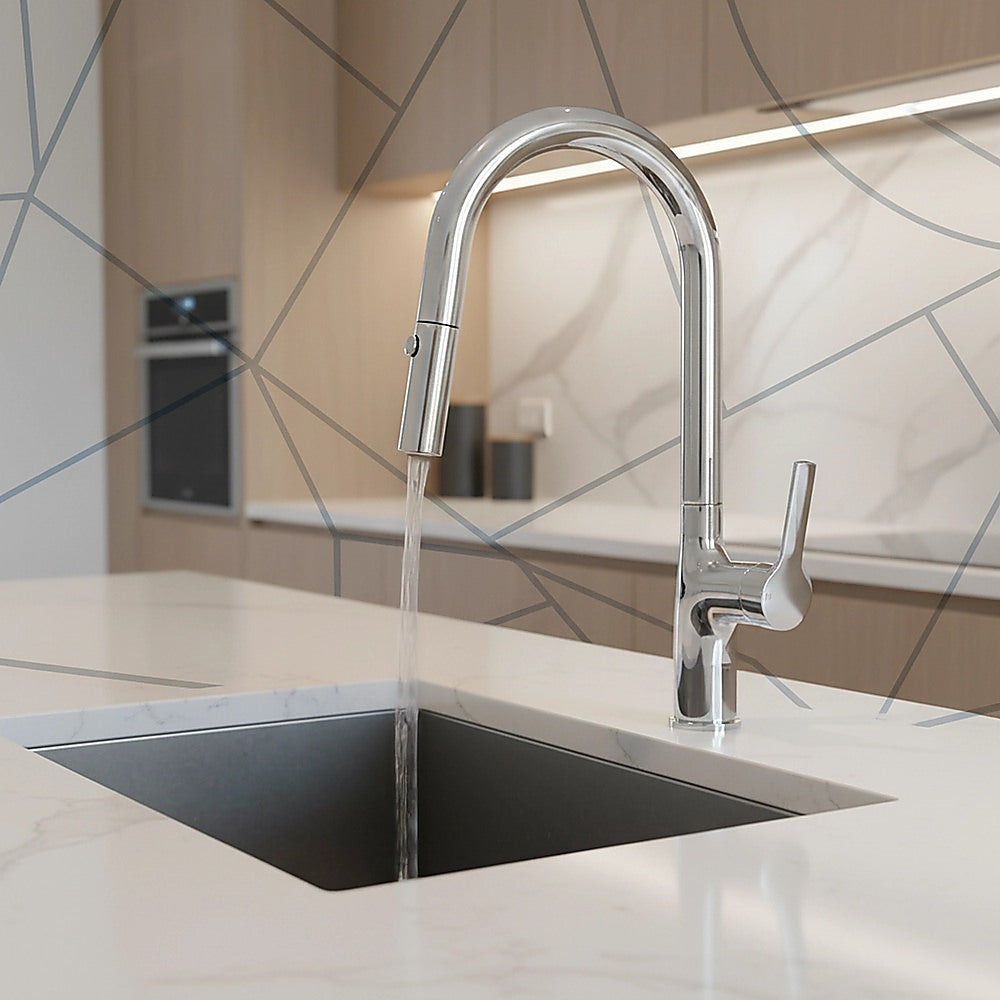 Kitchen Laundry Bathroom Basin Sink Pull Out Mixer Tap Faucet in Chrome