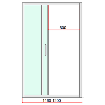 40mm Adjustable Contemporary Corner Sliding Chrome Shower Screen 120x80cm