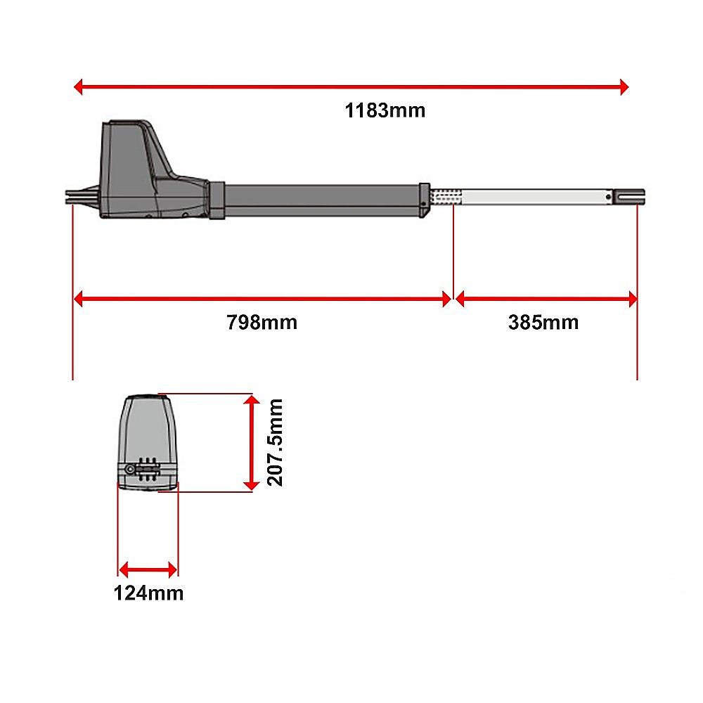 400KG Single Swing Auto Motor Remote Gate Opener With 20W Mono Backup Solar