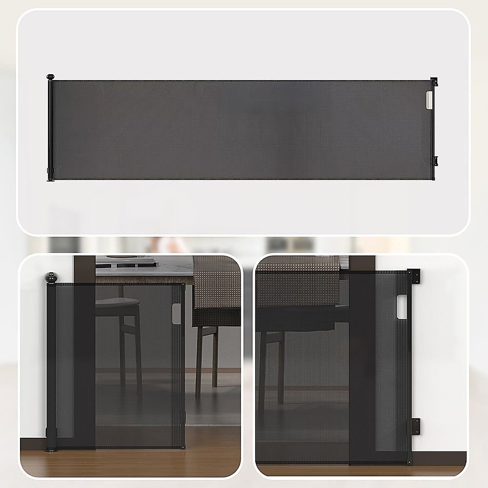 Retractable Baby Safety Fence Pet Stair Gate Barrier for Kids Dog Cat 3M