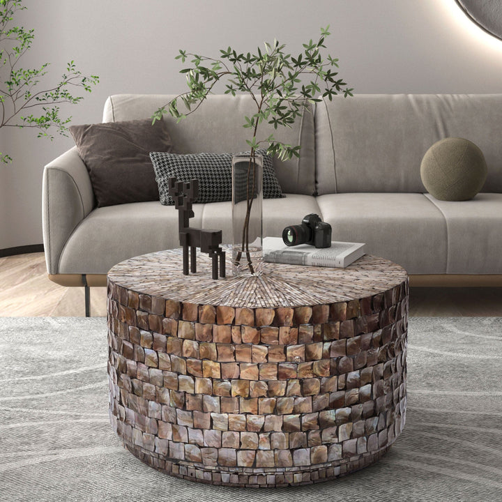 Mariner Mother of Pearl Handcrafted Coffee Table