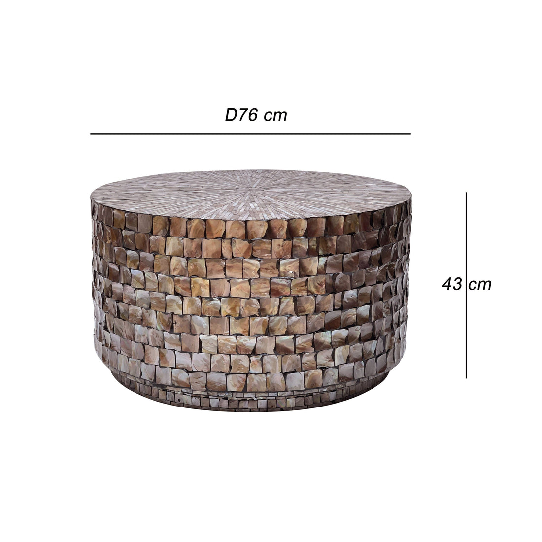 Mariner Mother of Pearl Handcrafted Coffee Table