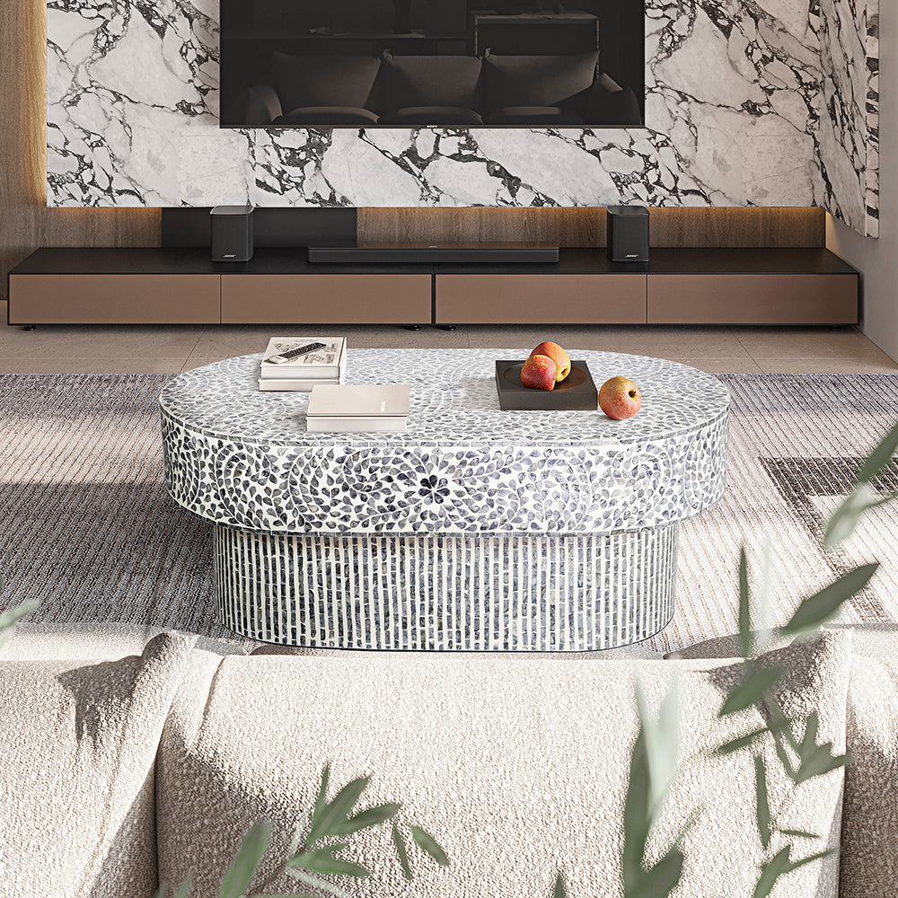 Floral Mother of Pearl Coffee Table