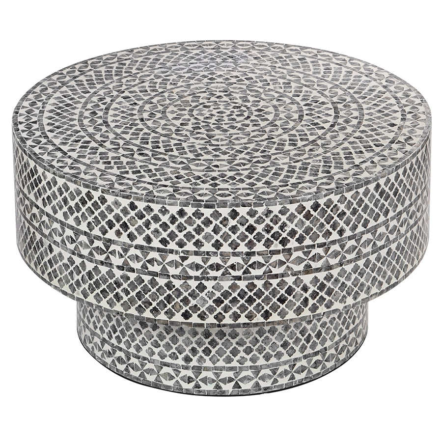 Diamond Mother of Pearl Coffee Table (Black)