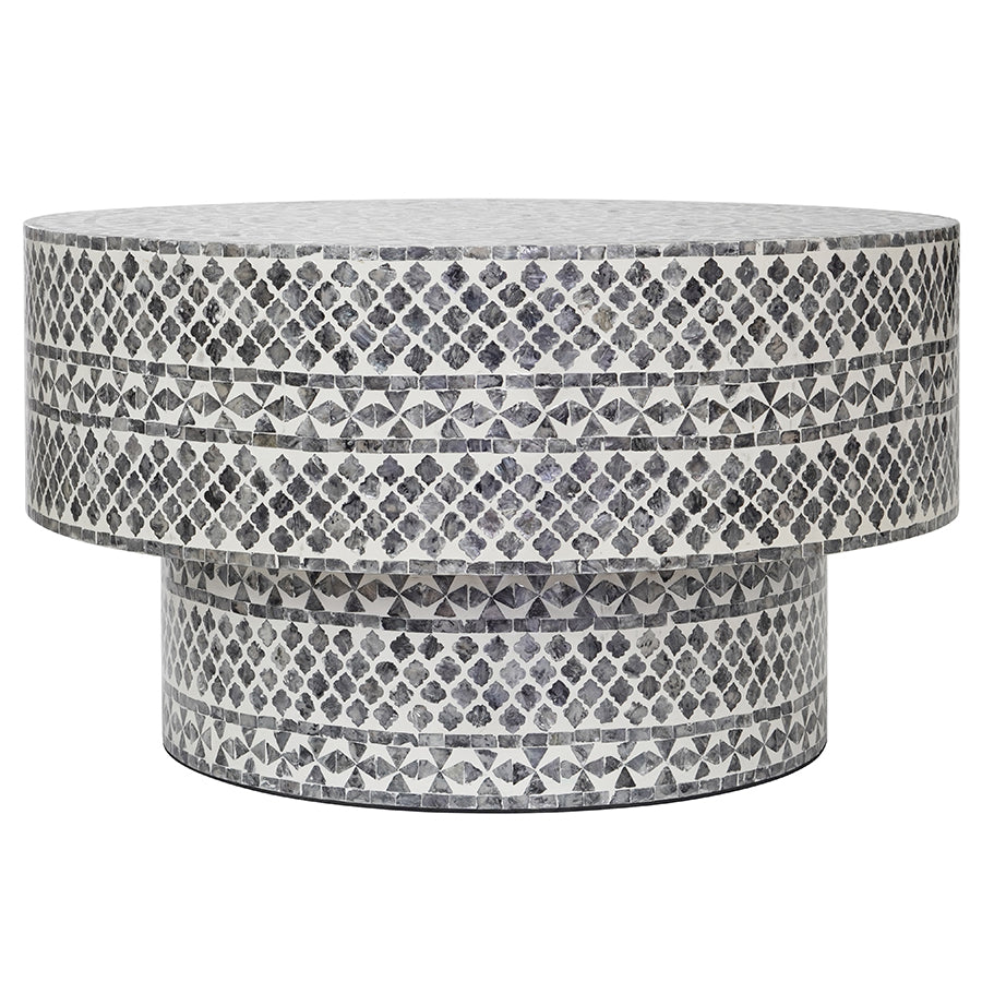 Diamond Mother of Pearl Coffee Table (Black)