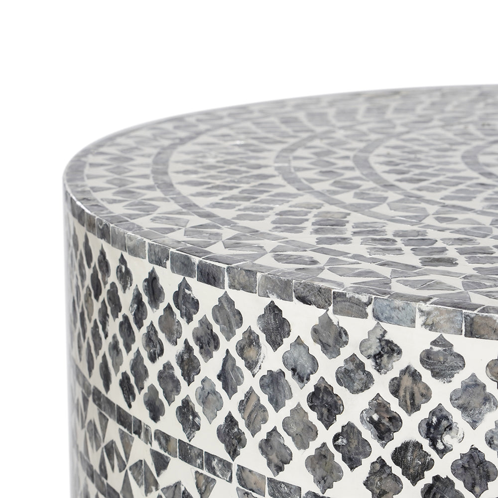 Diamond Mother of Pearl Coffee Table (Black)
