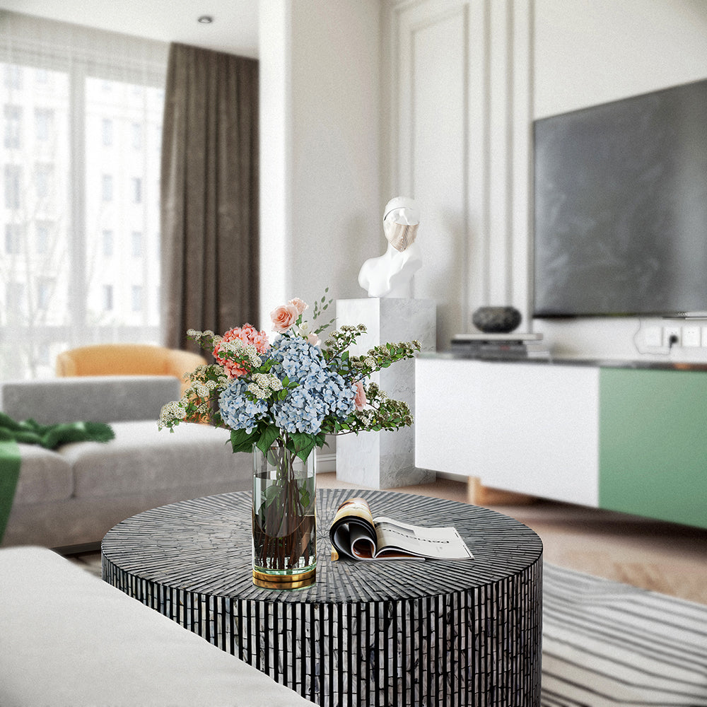 Cordelia Round Mother of Pearl Coffee Table