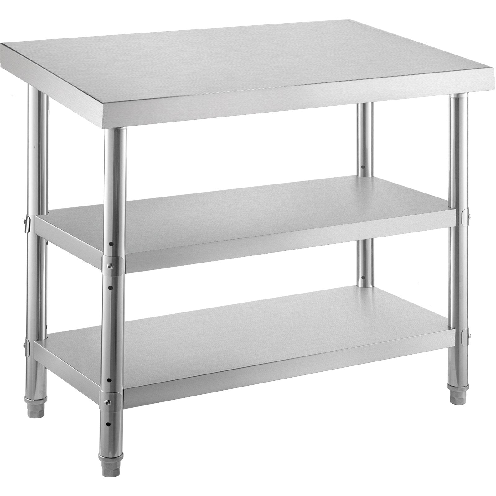 VEVOR Stainless Steel Prep Table, 1520x450x855 mm Commercial Stainless Steel Table