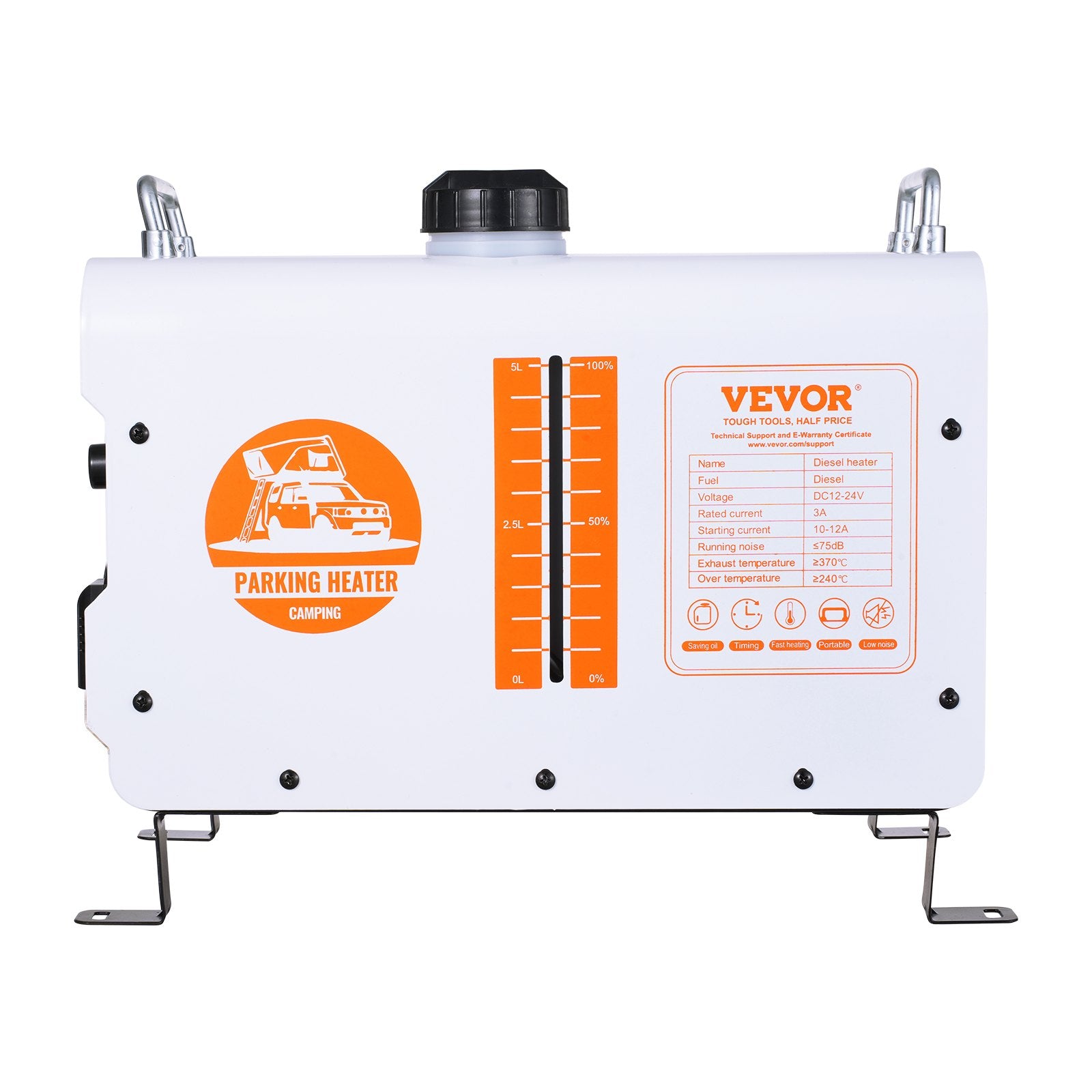 8KW Diesel Heater, 12V/24V All in One Diesel Air Heater, with Bluetooth APP Control, Remote Control and Display Screen, CO Alarm, Fast Heating Portable Diesel Heater for Vehicles and Outdoors