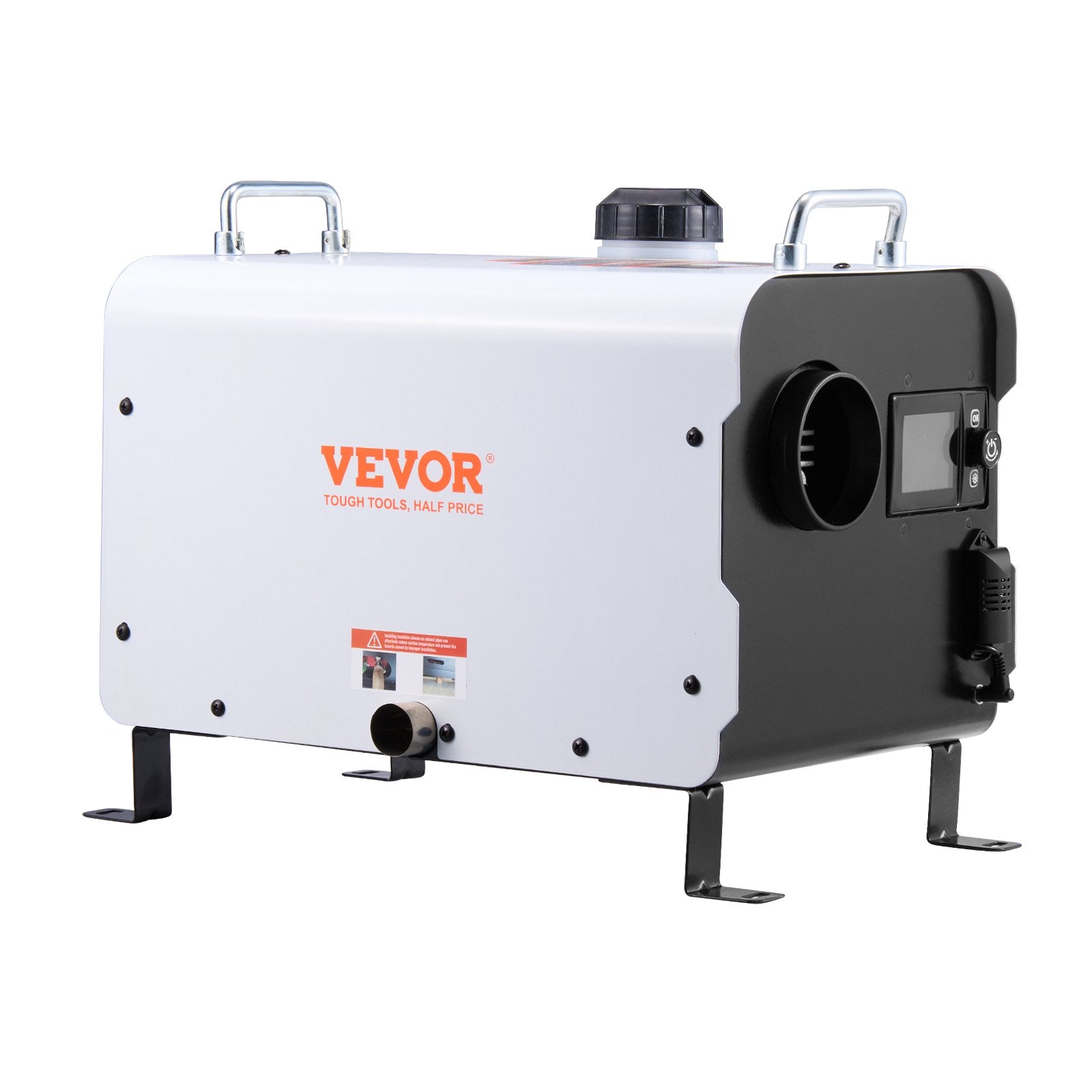 8KW Diesel Heater, 12V/24V All in One Diesel Air Heater, with Bluetooth APP Control, Remote Control and Display Screen, CO Alarm, Fast Heating Portable Diesel Heater for Vehicles and Outdoors