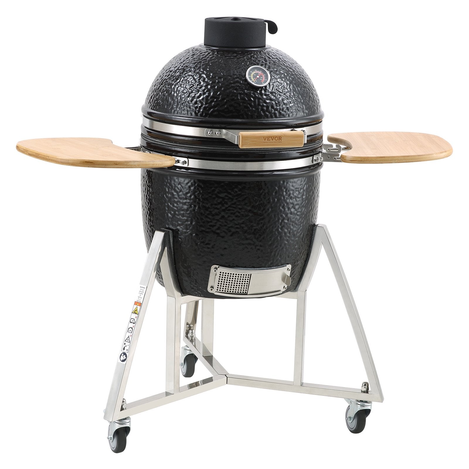 VEVOR Portable Charcoal Grill, Propane Gas Grills with Cover and Cart