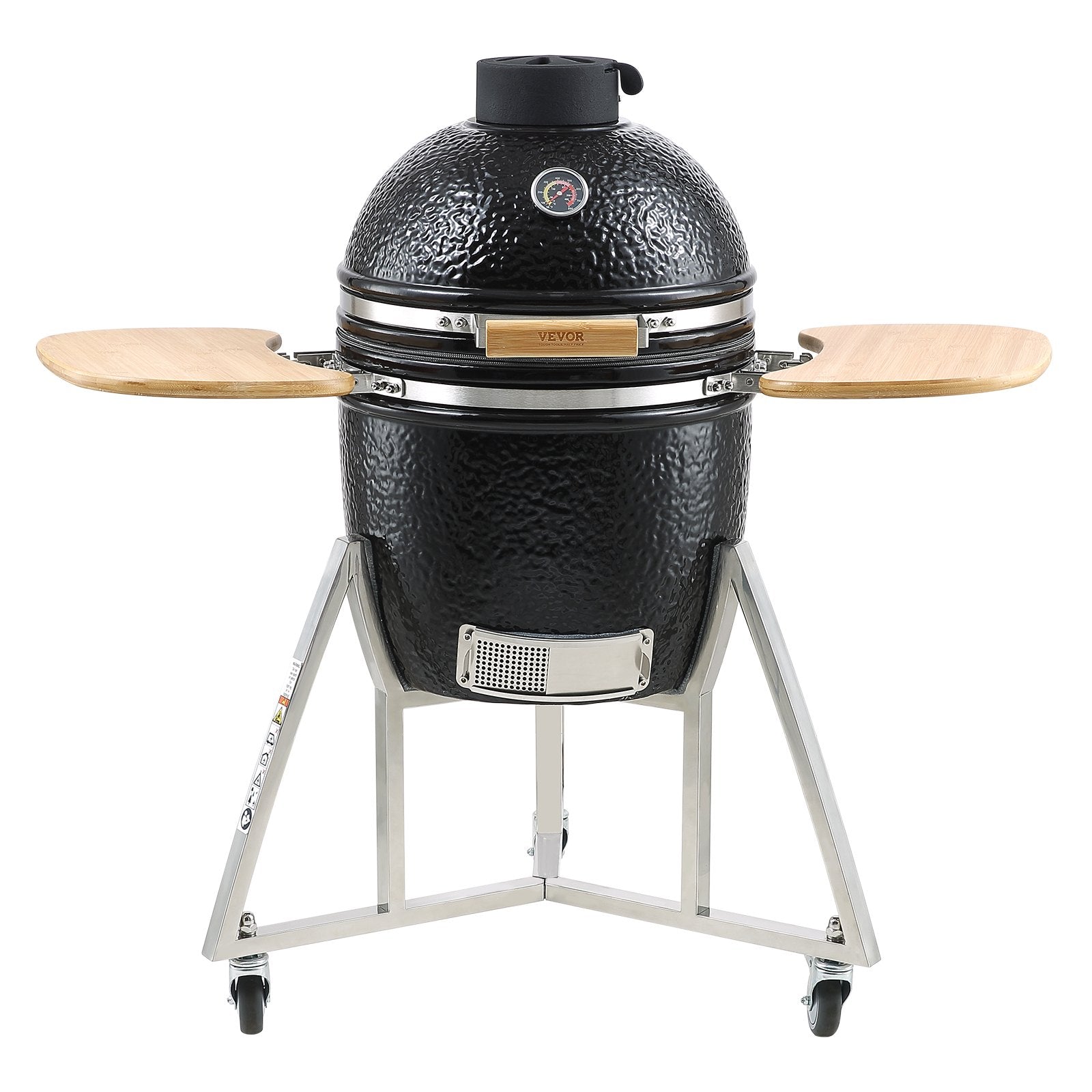 VEVOR Portable Charcoal Grill, Propane Gas Grills with Cover and Cart