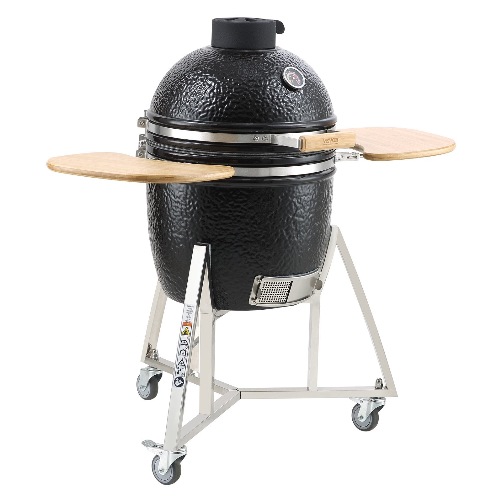 VEVOR Portable Charcoal Grill, Propane Gas Grills with Cover and Cart