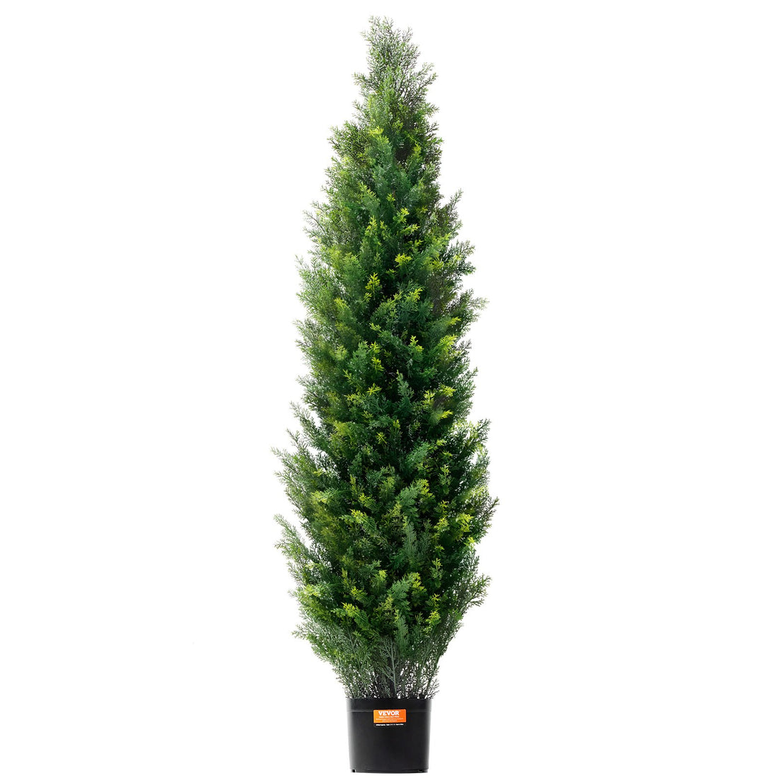 VEVOR 2 Pack 5' Artificial Cedar Topiary Tree Faux Plant UV Decor In/Outdoor