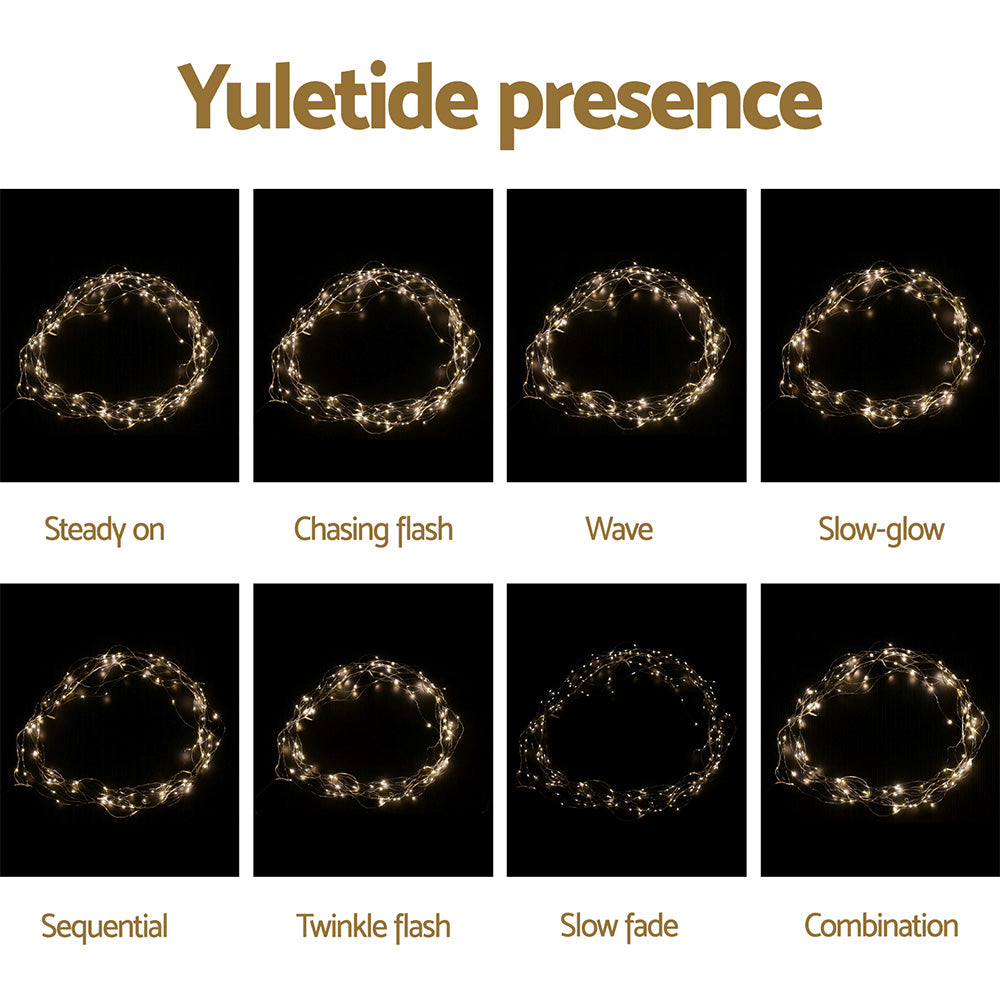 Jingle Jollys 3X3M Christmas Lights Curtain String Light 300 LED Warm White