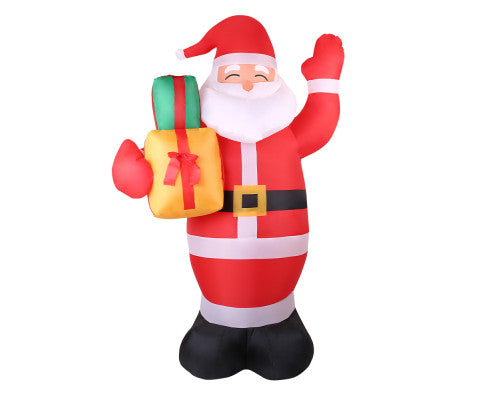 Jingle Jollys Christmas Inflatable Santa 2.4M Illuminated Decorations