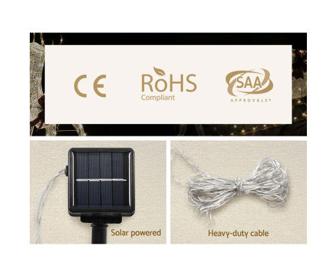 2 PCS Christmas Lights Reindeers 200 LED Decorations Jingle Jollys