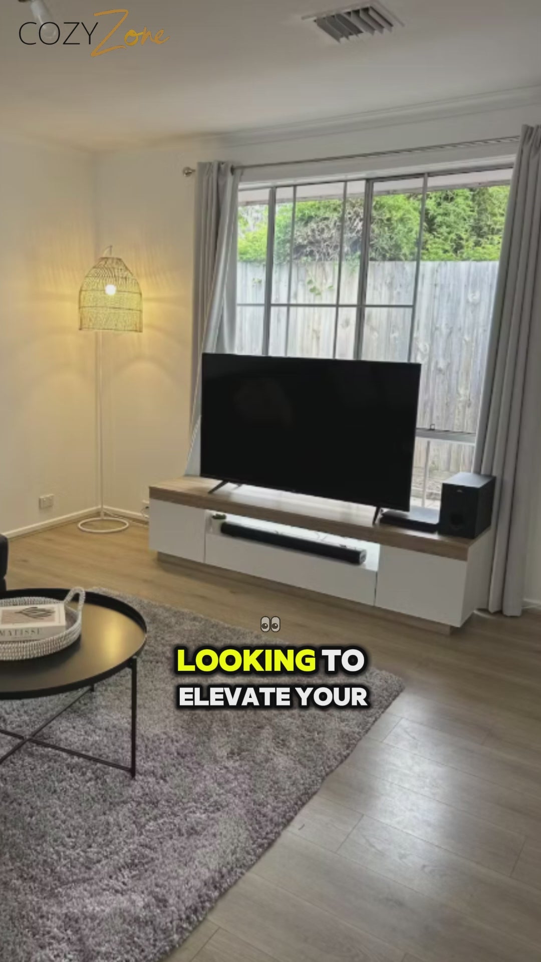 Artiss 180CM TV Cabinet Entertainment Unit Stand - Modern White & Wood Design